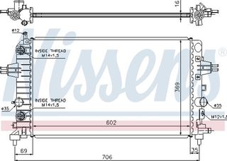 Nissens Ψυγείο, Ψύξη Κινητήρα - 630702