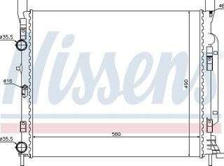 Nissens Ψυγείο, Ψύξη Κινητήρα - 637623