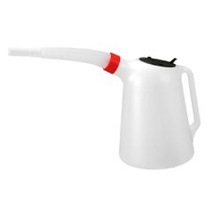 ΔΟΧΕΙΟ ΠΛΑΣΤΙΚΟ (HDPE) ΓΙΑ ΜΕΤΑΦΟΡΑ ΛΑΔΙΟΥ ΜΕ ΕΥΚΑΜΠΤΟ ΜΑΚΡΥ ΣΤΟΜΙΟ ΚΑΙ ΚΑΠΑΚΙ ΛΕΥΚΟ 5000ml LAMPA - 1 TEM.