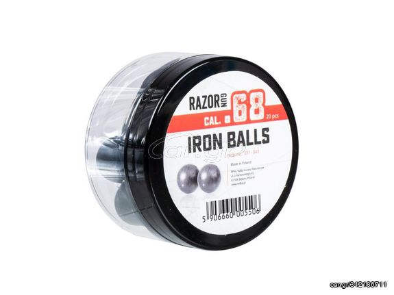 Βλήματα RazorGun RUBBERBALLS Με Μεταλλικά Ρινίσματα Cal.68 (20 τμχ) 337-043