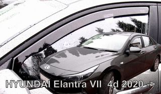 ΑΝΕΜΟΘΡΑΥΣΤΕΣ ΓΙΑ HYUNDAI ELANTRA 4D 2020+ ΖΕΥΓΑΡΙ ΑΠΟ ΕΥΚΑΜΠΤΟ ΦΙΜΕ ΠΛΑΣΤΙΚΟ HEKO - 2 ΤΕΜ.