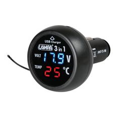 ΒΟΛΤΟΜΕΤΡΟ ΜΠΑΤΑΡΙΑΣ SMART-PLUG 3 in 1 12/24V 2,1A (ΜΕ ΘΕΡΜΟΜΕΤΡΟ ΚΑΙ ΘΥΡΑ USB)