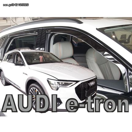 ΑΝΕΜΟΘΡΑΥΣΤΕΣ ΓΙΑ AUDI E-TRON 5D 2018+ ΣΕΤ ΑΥΤΟΚΙΝΗΤΟΥ ΑΠΟ ΕΥΚΑΜΠΤΟ ΦΙΜΕ ΠΛΑΣΤΙΚΟ HEKO - 4 ΤΕΜ.