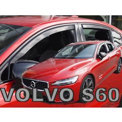 ΑΝΕΜΟΘΡΑΥΣΤΕΣ ΓΙΑ VOLVO S60 4D 2018+ ΣΕΤ ΑΥΤΟΚΙΝΗΤΟΥ ΑΠΟ ΕΥΚΑΜΠΤΟ ΦΙΜΕ ΠΛΑΣΤΙΚΟ HEKO - 4 ΤΕΜ.