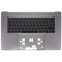 Πληκτρολόγιο - Laptop Keyboard Palmrest για Apple MacBook Pro Retina 15” A1707 2016-2017 661-07954 661-06377 EMC 3162 3072 TouchBar UK Space Grey ( Κωδ.40626UKTOPCASE )