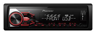 Pioneer MVH-181UB Car stereo with RDS tuner, USB and Aux-In. Supports Android Media Access and FLAC