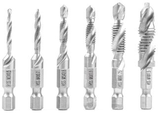 ΤΡΥΠΑΝΙΑ ΣΕΤ ΜΕ ΣΠΕΙΡΩΜΑ M3>M10 ΕΞΑΓΩΝΑ 1/4' (6,35 mm) ΑMiO - 6 TEM.