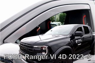 ΑΝΕΜΟΘΡΑΥΣΤΕΣ ΓΙΑ FORD RANGER 4D 2022+ /RAPTOR 2022+ ΖΕΥΓΑΡΙ ΑΠΟ ΕΥΚΑΜΠΤΟ ΦΙΜΕ ΠΛΑΣΤΙΚΟ HEKO - 2 ΤΕΜ.