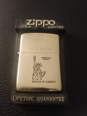ZIPPO STATUE OF LIBERTY SOLID BRASS 1990