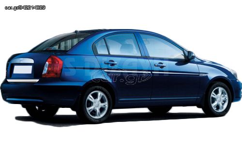 HYUNDAI ACCENT/ERA SEDAN 05-11 TRIM ΠΑΡΑΘΥΡΩΝ 4ΤΕΜ ΑΝΟΞ.ΑΤΣΑΛΙ ΧΡΩΜΙΟ