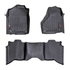 Front and rear floor mats full length console Rough Country Crew/Mega Cab