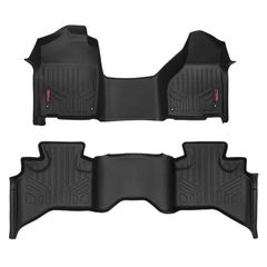 Front and rear floor mats half length console Rough Country Quad Cab