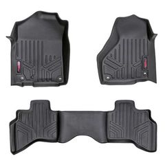 Front and rear floor mats full length console Rough Country Quad Cab