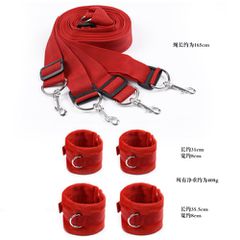Red Bed Bondage Restraints System-thumb-7