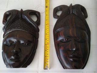 Αφρικανικές Ξύλινες Μάσκες τοίχου