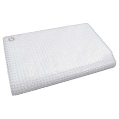 vidaXL Μουσαμάς με Ύφανση Leno Λευκός 4x4 μ. 140 γρ./μ²-thumb-3
