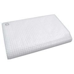 vidaXL Μουσαμάς με Ύφανση Leno Λευκός 4x4 μ. 140 γρ./μ²-thumb-6
