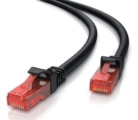 POWERTECH καλώδιο δικτύου CAB-N227, Cat 6 U/UTP, CCA 24AWG, 0.25m, μαύρο