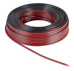 POWERTECH καλώδιο ήχου 2x 0.75mm² CAB-SP004, CCA, 10m, μαύρο & κόκκινο