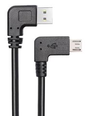 POWERTECH καλώδιο USB σε USB Micro CAB-U132, 90°, Easy USB, 0.5m, μαύρο
