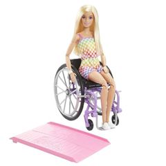 Barbie - Doll With Wheelchair And Ramp - Blonde (HJT13)