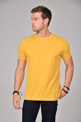 Bigbong Cuffed T-shirt Mustard Ανδρικό Regular Fit - A1-13-MUS