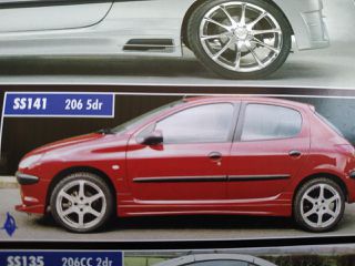 SPOILER ΠΛΑΙΝΑ ΜΑΡΣΠΙΕ SIDE SKIRTS ΠΟΛΥΕΣΤΕΡΙΚΑ PEUGEOT 206 ΤΡΙΘΥΡΟ MADE IN SPAIN
