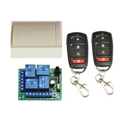 Τηλεχειριζόμενος ασύρματος διακόπτης 433MHz 12V DC με δύο χειριστήρια και ένα δέκτη 4CH Ρελέ - 1975