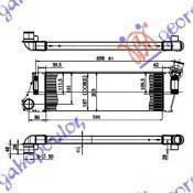 Ψυγείο Intercooler 1.5-1.9 dCi (58.4x18.7x5) Renault Megane Cabrio 2006-2010