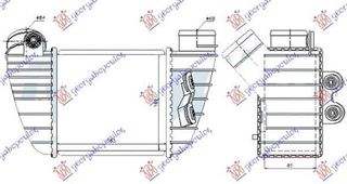 Ψυγείο Intercooler 1.8 T (Cupra) (18.5x16.5x8.5) Δεξιό Seat Leon 1999-2005