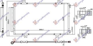 Ψυγείο A/C 1.6 16V (68.8x39.4x1.2) Suzuki SX4 S-Cross 2013-2016