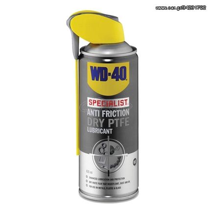 WD-40 Specialist Dry PTFE Lubricant 400ml, σπρέι ξηρού PTFE