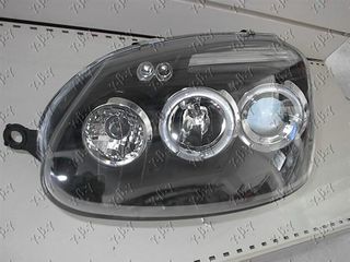 Φανός Εμπρός (Σετ) Eagle Eyes (Μαύρο) (Τρίλαμπος) VW Golf V 2004-2008