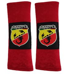 ABARTH ΜΑΞΙΛΑΡΑΚΙΑ ΓΙΑ ΖΩΝΗ ΑΣΦΑΛΕΙΑΣ 21 X 7,5 cm ΣΕ ΚΟΚΚΙΝΟ ΧΡΩΜΑ ΜΕ ΜΑΥΡΟ/ΚΟΚΚΙΝΟ/ΚΙΤΡΙΝΟ/ΛΕΥΚΟ/ΠΡΑΣΙΝΟ LOGO - 2 ΤΕΜ.