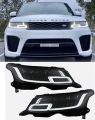 ΦΑΝΑΡΙΑ ΕΜΠΡΟΣ LED Headlights Land Rover Range Sport L494 (2013-2017) with Dynamic Turn Signal Conversion to 2018-up Model Matrix Look