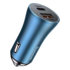 Baseus Golden Contactor Pro fast car charger USB Type C / USB 40 W Power Delivery 3.0 Quick Charge 4+ SCP FCP AFC blue (CCJD-03)