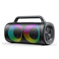 Joyroom wireless bluetooth 5.1 speaker with colorful LED lighting black (JR-MW02)