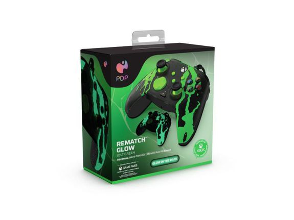 PDP Wired Rematch Ctrl for Xbox Series X - Jolt Green Glow in the Dark