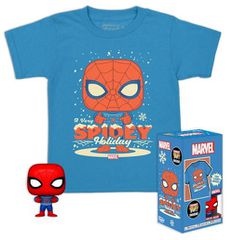 Funko Pocket Pop! Tee (Child): Marvel - Holiday Spiderman Vinyl Figure T-Shirt (XL)