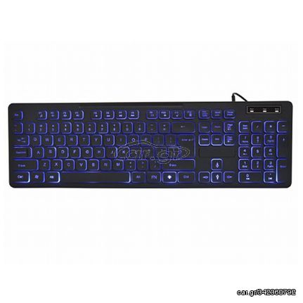 GEMBIRD 3-COLOR BACKLIGHT KEYBOARD BLACK