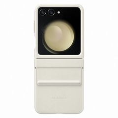 Eco-leather case for Samsung Galaxy Z Flip 5 - cream