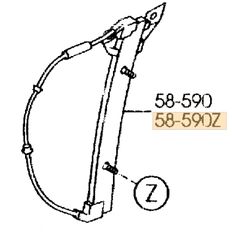 ΓΡΥΛΛΟΣ ΠΑΡΑΘΥΡΟΥ ΕΜΠΡΟΣ ΑΡΙΣΤΕΡΟΣ MAZDA 6 2005-2009