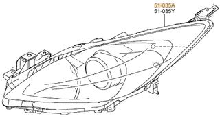 ΦΑΝΑΡΙ ΕΜΠΡΟΣ ΔΕΞΙΑ MAZDA 3 2008 - 2011