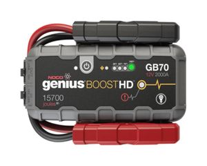 NOCO GB70 ΕΚΚΙΝΗΤΗΣ Το GB70 είναι ένα φορητό πακέτο εκκίνησης συσσωρευτή ιόντων λιθίου που παρέχει 2.000 A για την εκκίνηση ενός κενού συσσωρευτή μέσα σε δευτερόλεπτα. Πρόκειται για ισχυρό ενισχυτή