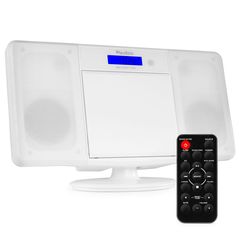 AUDIZIO NIMES WHITE Stereo HiFi System Με FM Radio, Bluetooth, CD Player, USB, AUX In Και Ξυπνητήρι Σε Λευκό Χρώμα