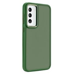 skin Matte Solid Color, ultra hybrid, back case, Μεταλλικό πλαίσιο κάμερας, ημιδιαφανής προστατευτική, θήκη για Redmi Note 11 Pro/Note 12 Pro 4G, Πράσινο