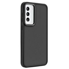 Skin Matte Solid Color, ultra hybrid, back case, Μεταλλικό πλαίσιο κάμερας, ημιδιαφανής προστατευτική, θήκη για Xiaomi Redmi 13C/Poco C65, Μαύρο