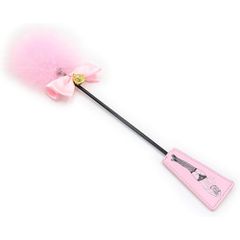 Two-in-one Feather tickler and spanking Crop Pink