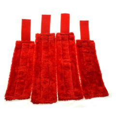 Long red velvet bed bondage restraints-thumb-5