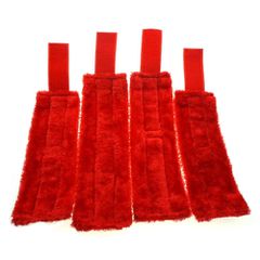 Long red velvet bed bondage restraints-thumb-4